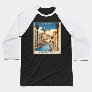 Ciudad de Cordoba Argentina Vintage Tourism Poster Baseball T-Shirt